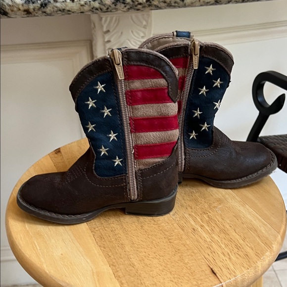 Roper Toddler Brown and Navy Star Boots - Picture 1 of 5